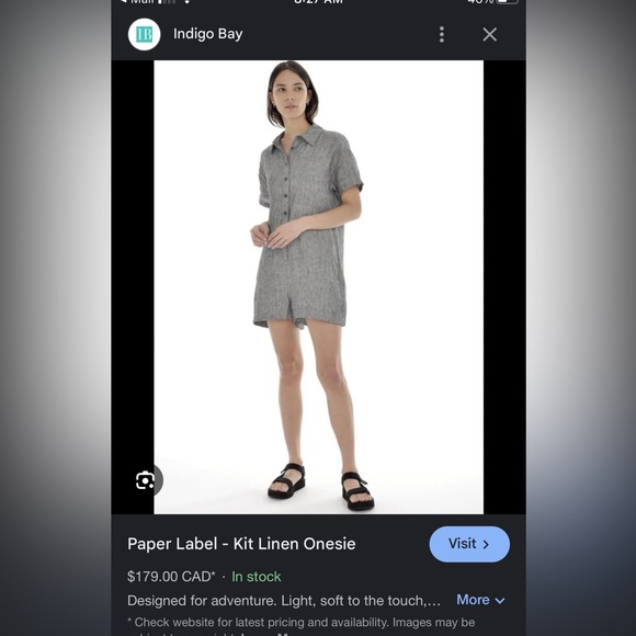 Paper Label Kit linen Onesie - Picture 3 of 3